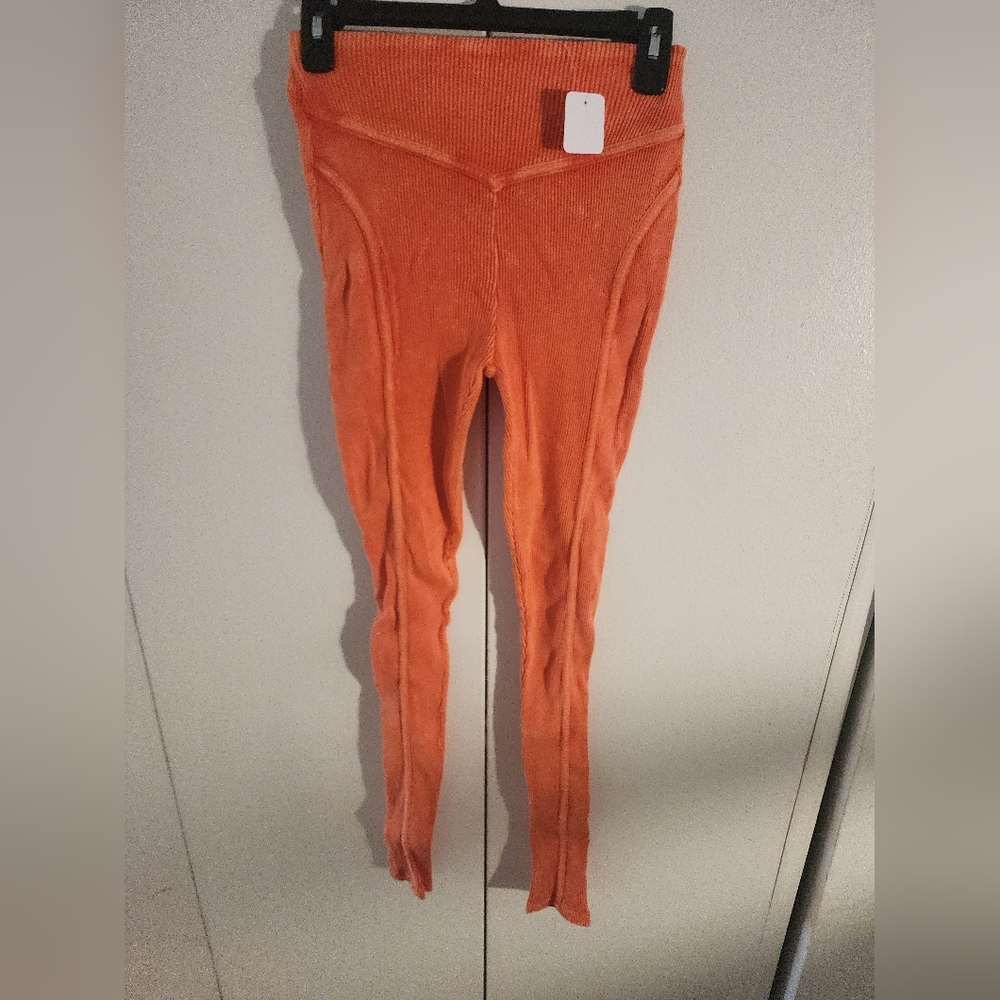 NWT Orange Ribbed Two-Piece Set - Picture 6 of 7